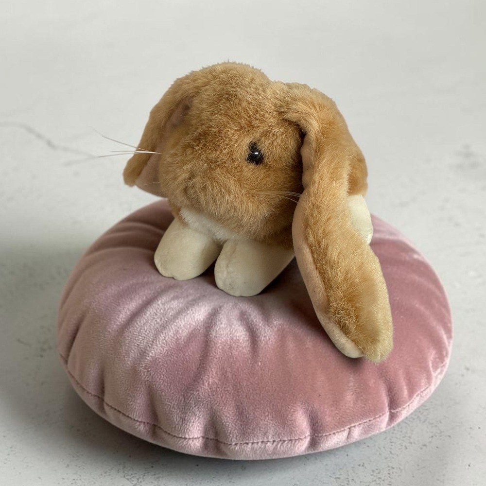 Dakin Vintage Brown Lop Ear Bunny Rabbit Plush Toy 1989 Easter
